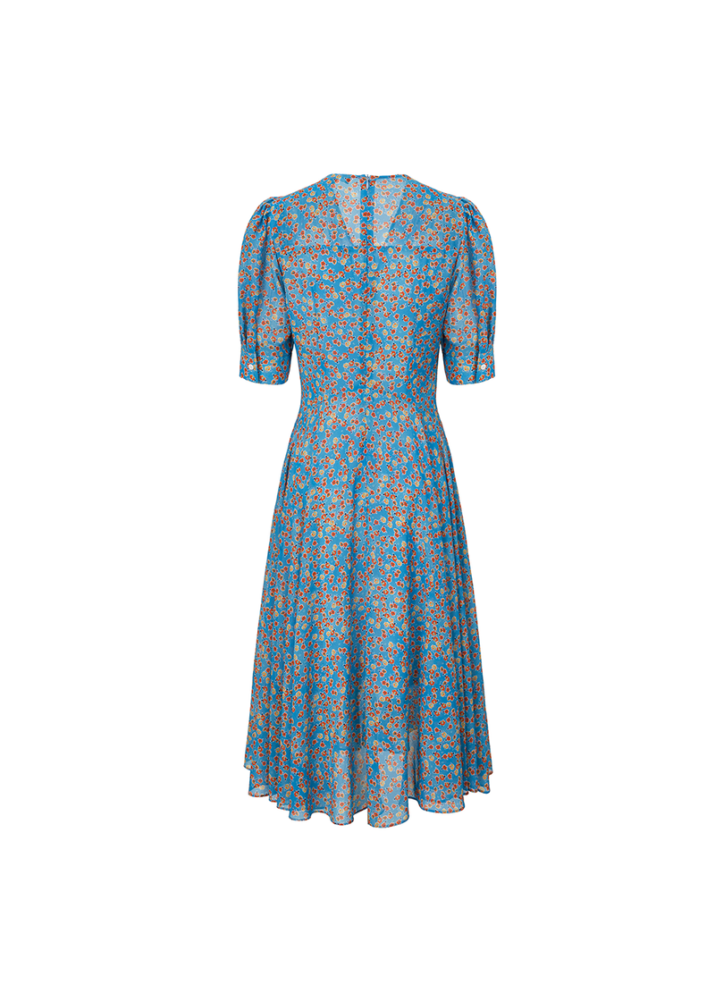 SALAZIA Blue Tiny Orange Blossom Dresses