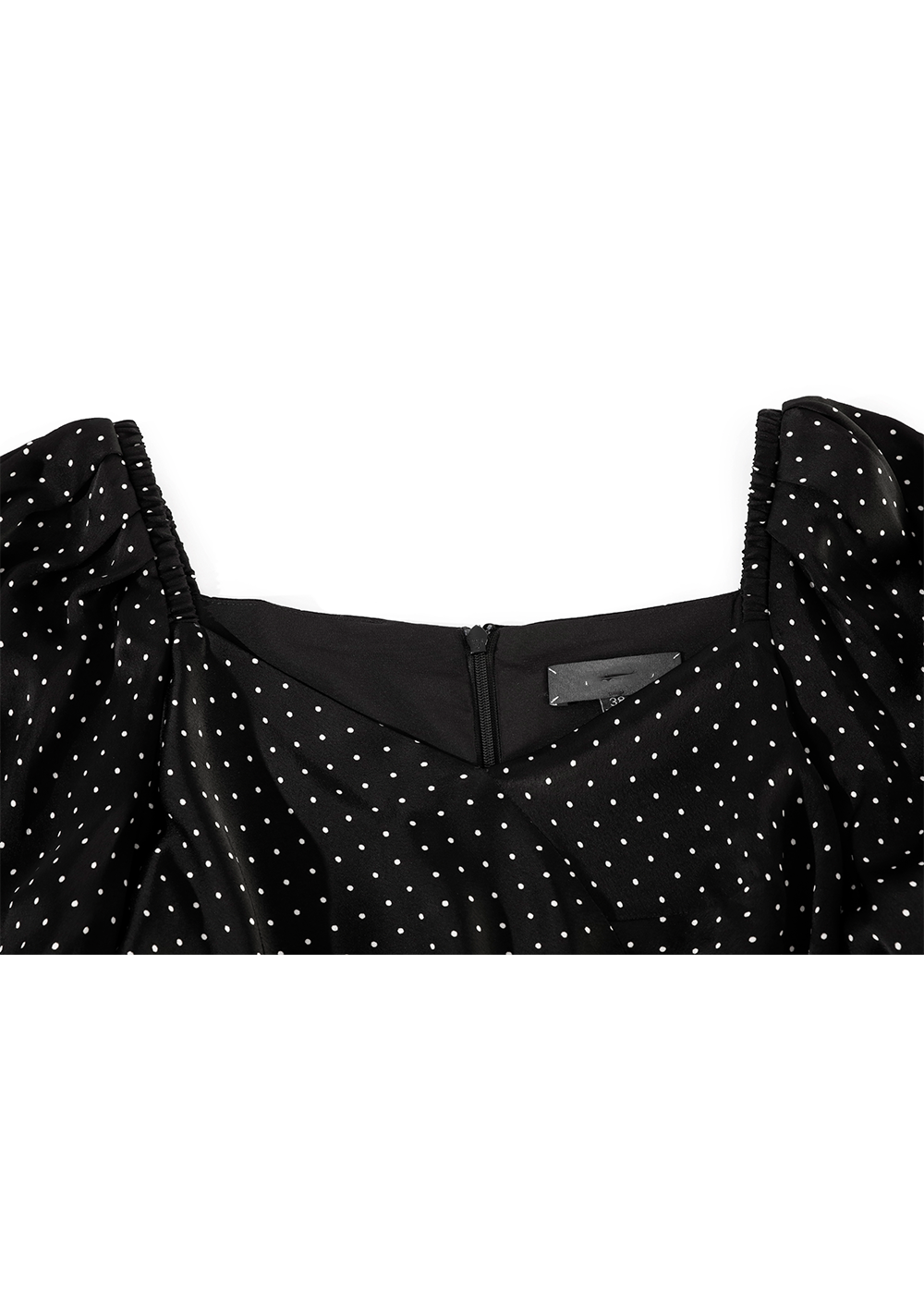 SALAZIA Black Polka Dot Viscose Dresses