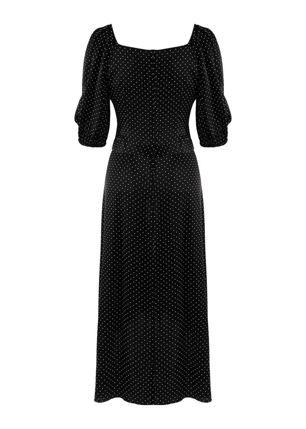 SALAZIA Black Polka Dot Viscose Dresses