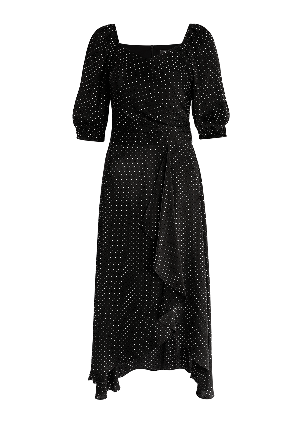 SALAZIA Black Polka Dot Viscose Dresses