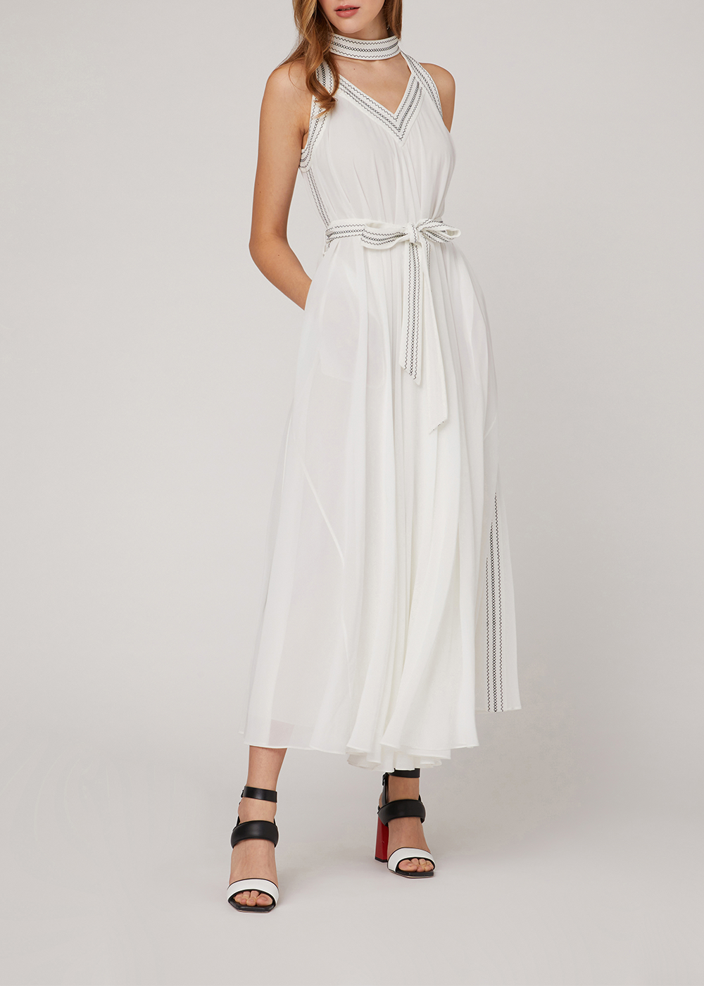 SALAZIA Flowy Long-Sleeve Maxi Dresses