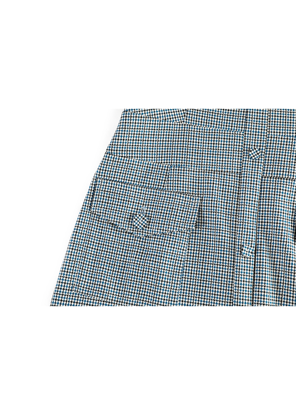 SALAZIA Blue-White Gingham Short-Sleeve Dresses