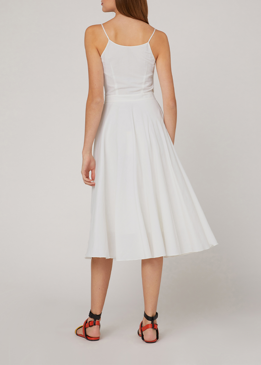 SALAZIA White Cotton-Ramie Blend Dresses