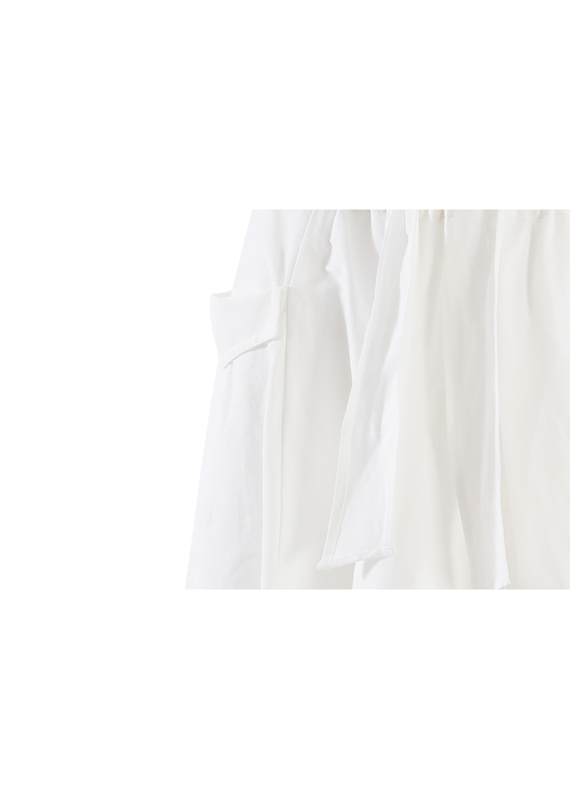 SALAZIA White Cotton-Ramie Blend Dresses