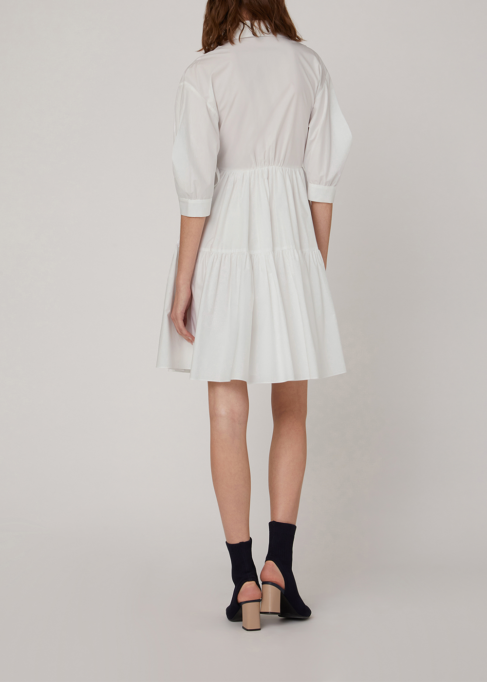 SALAZIA White Cotton Oversized Dresses