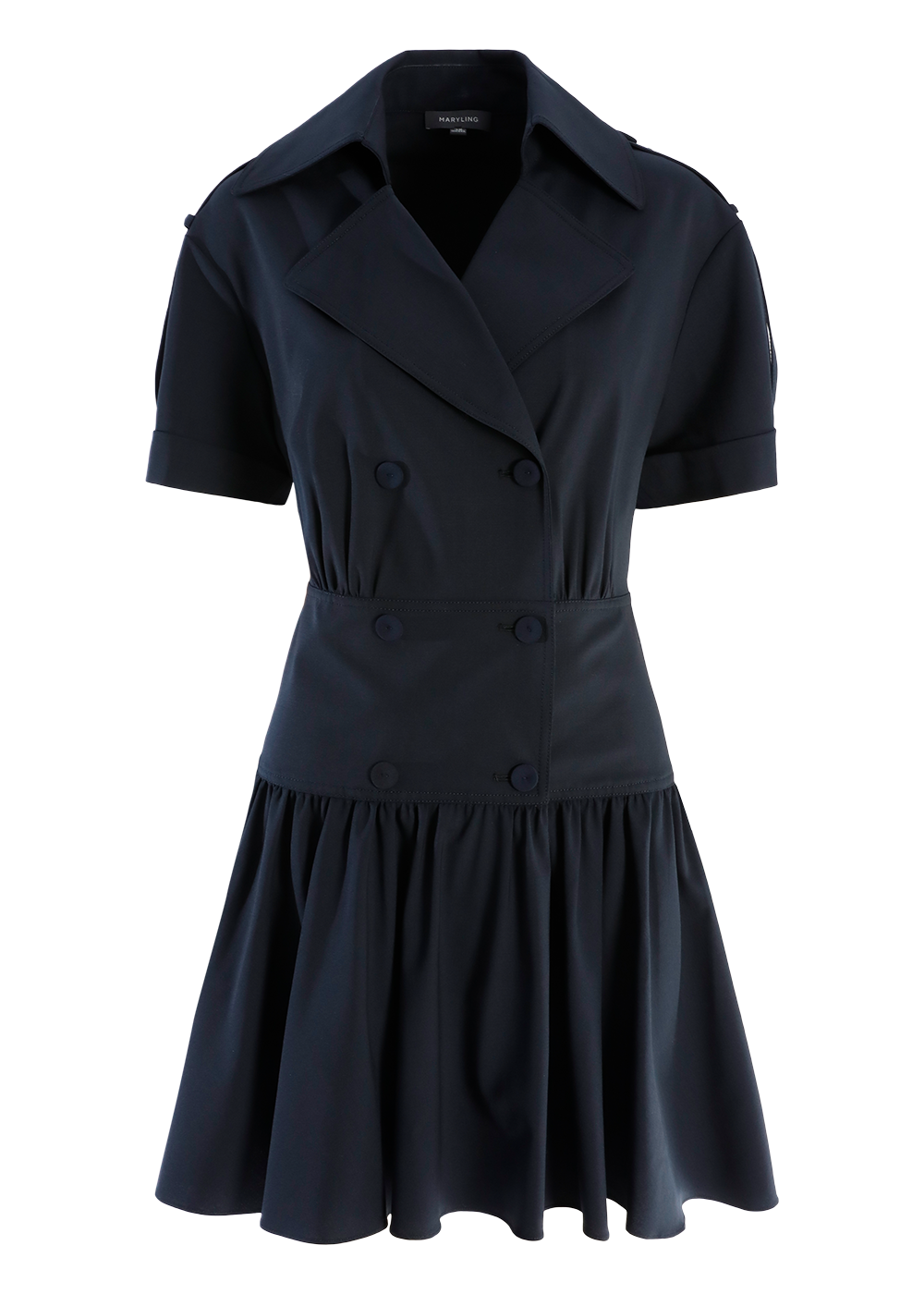 SALAZIA Deep Blue Acetate Blend Shift Dresses