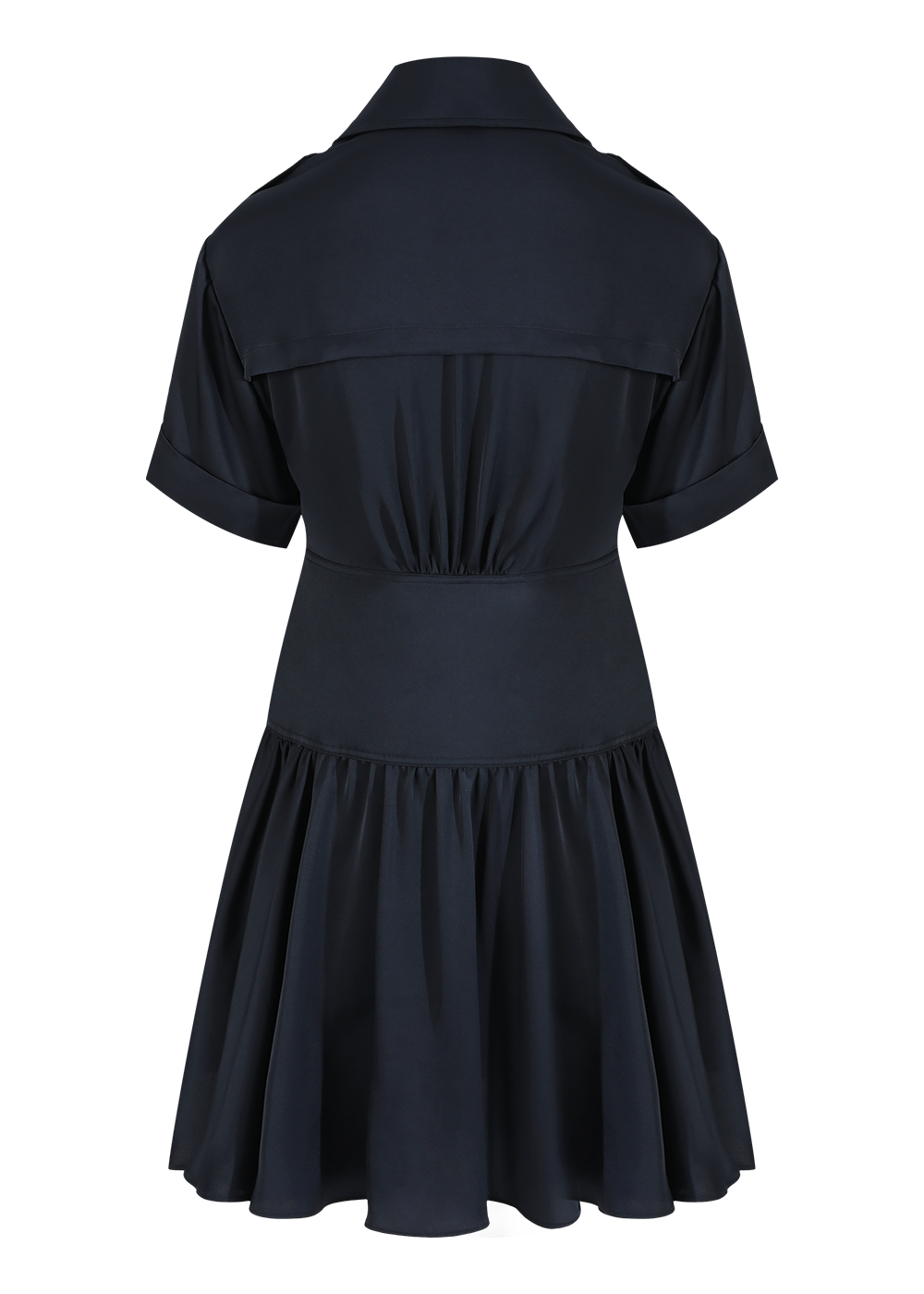 SALAZIA Deep Blue Acetate Blend Shift Dresses