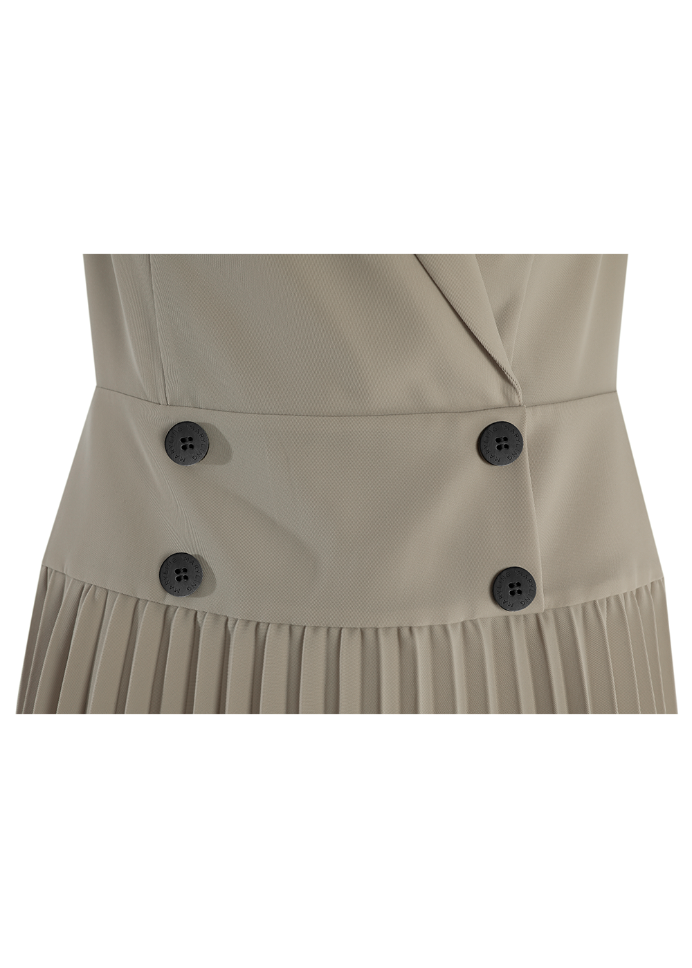 SALAZIA Milk Tea Polyester Short-Sleeve Dresses