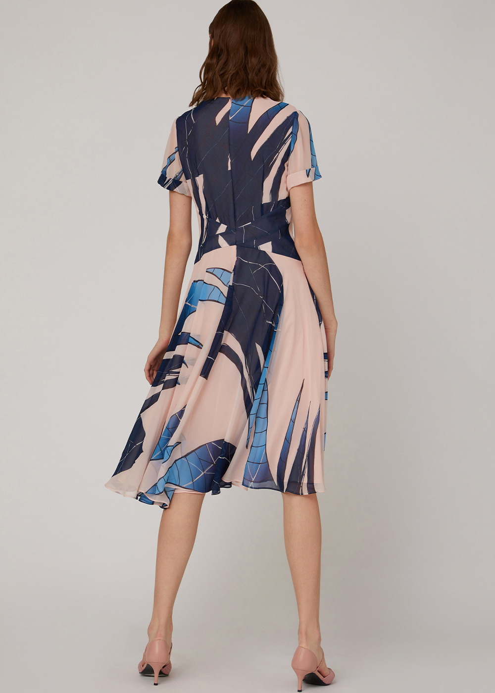 SALAZIA Pink Dreamscape Fitted Dresses