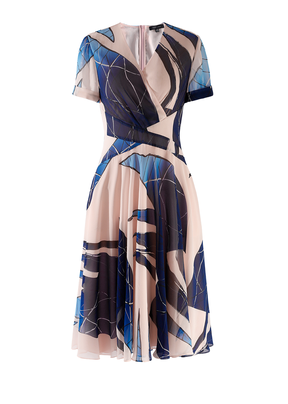 SALAZIA Pink Dreamscape Fitted Dresses