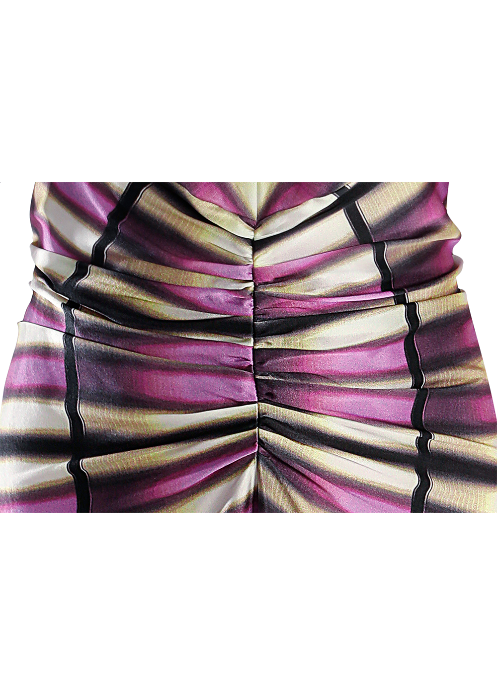 SALAZIA Pink Sailing Plaid Silk Dresses