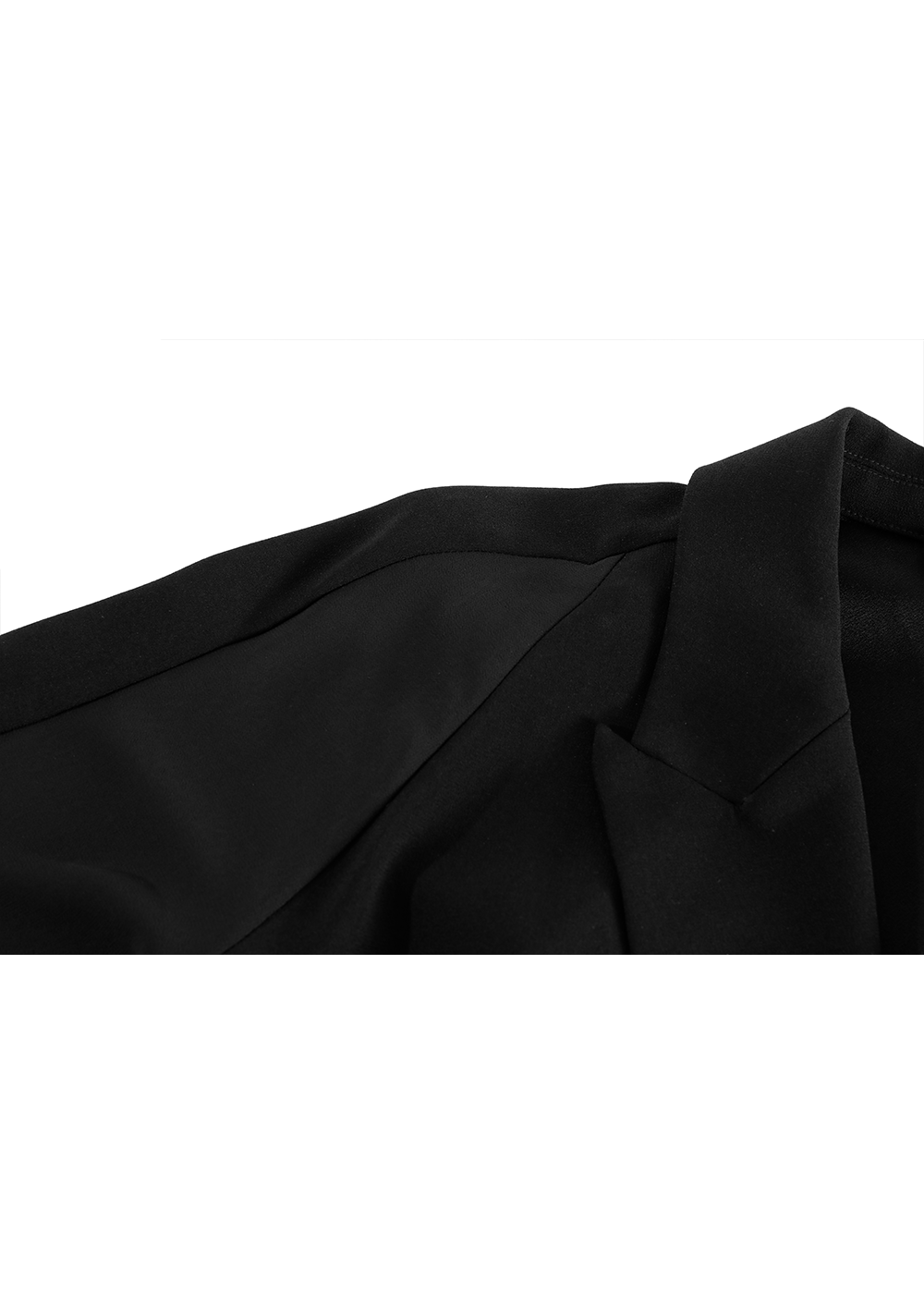 SALAZIA Black Polyester-Triacetate Blend Long-Sleeve Dresses