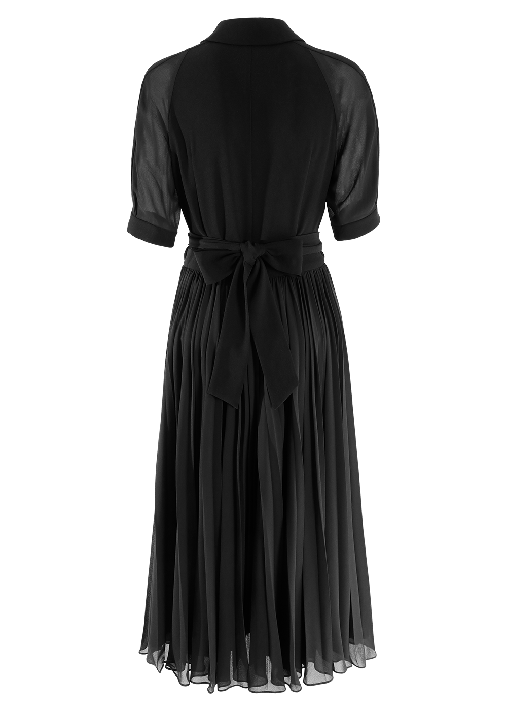 SALAZIA Black Polyester-Triacetate Blend Long-Sleeve Dresses
