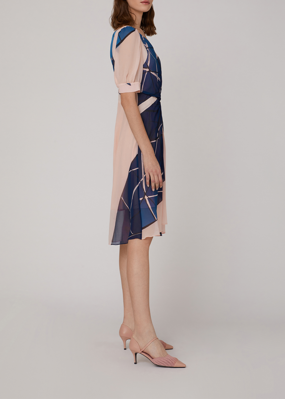SALAZIA Pink Dreamscape Short-Sleeve Dresses
