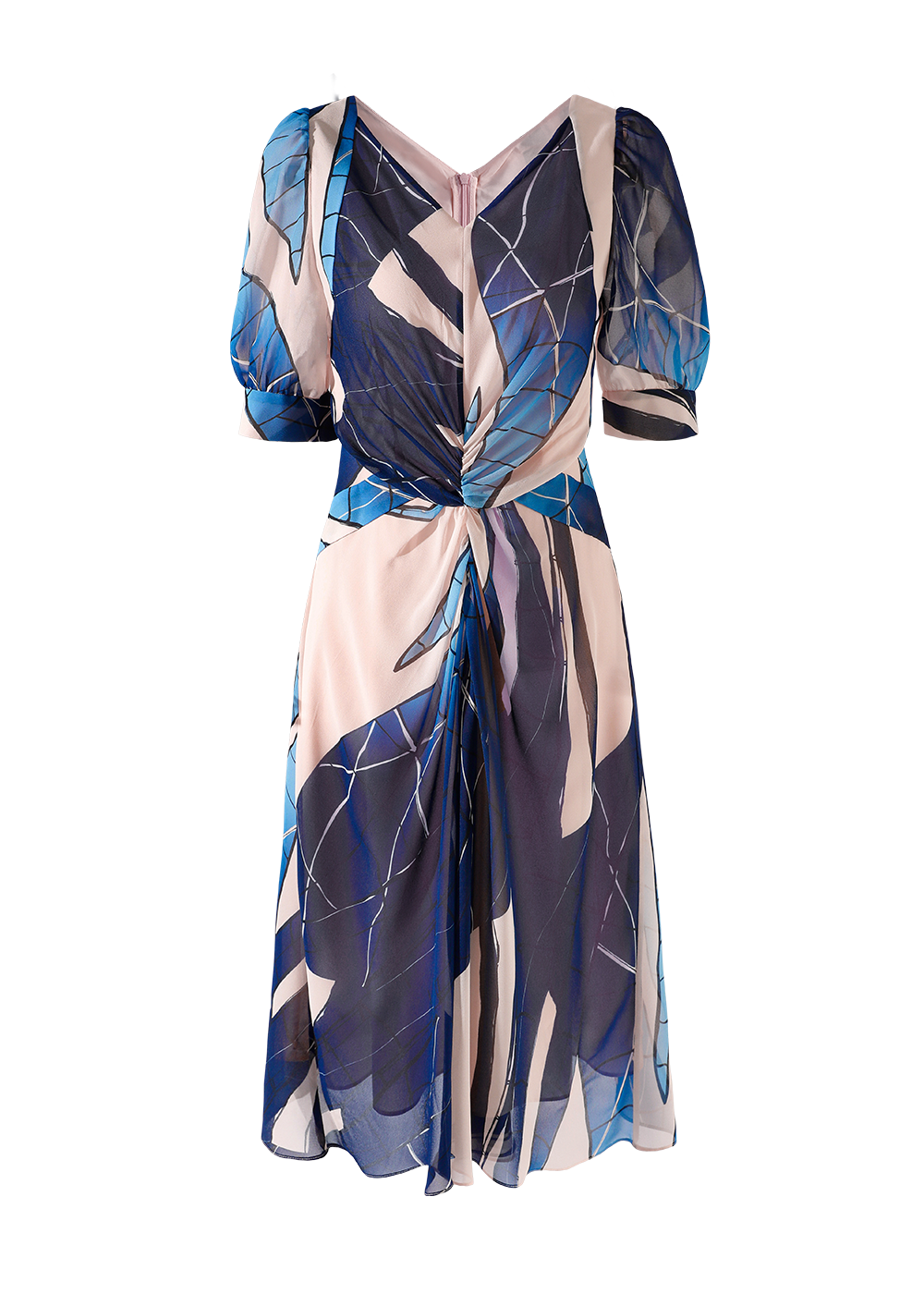 SALAZIA Pink Dreamscape Short-Sleeve Dresses