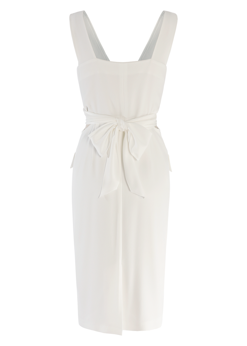 SALAZIA White Triacetate Short-Sleeve Dresses