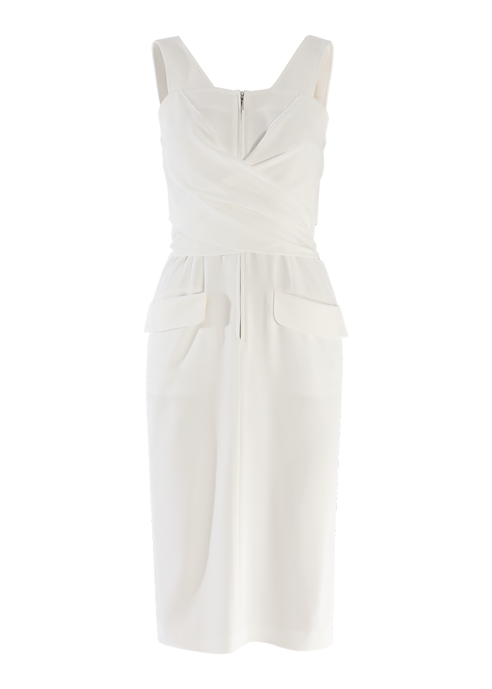 SALAZIA White Triacetate Short-Sleeve Dresses