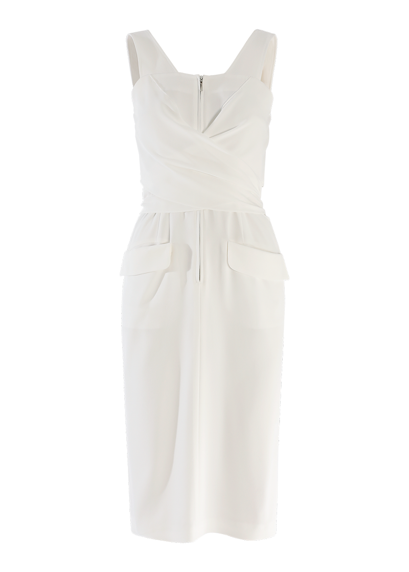 SALAZIA White Triacetate Short-Sleeve Dresses