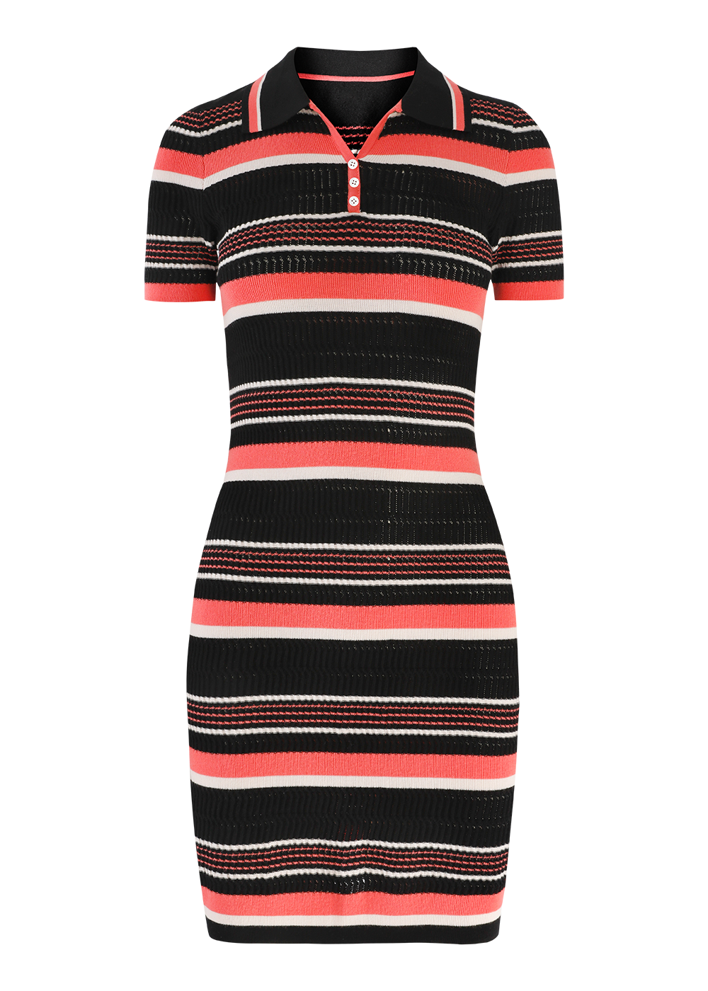 SALAZIA Crimson Stripe Noir Dresses