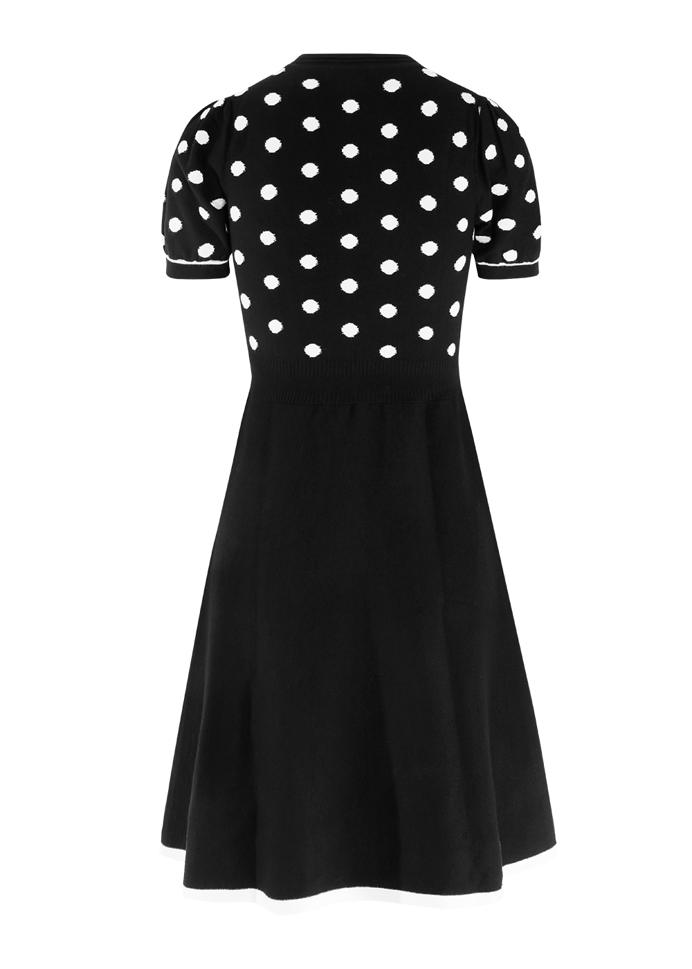 SALAZIA Black-White Colorblock Knit Dresses