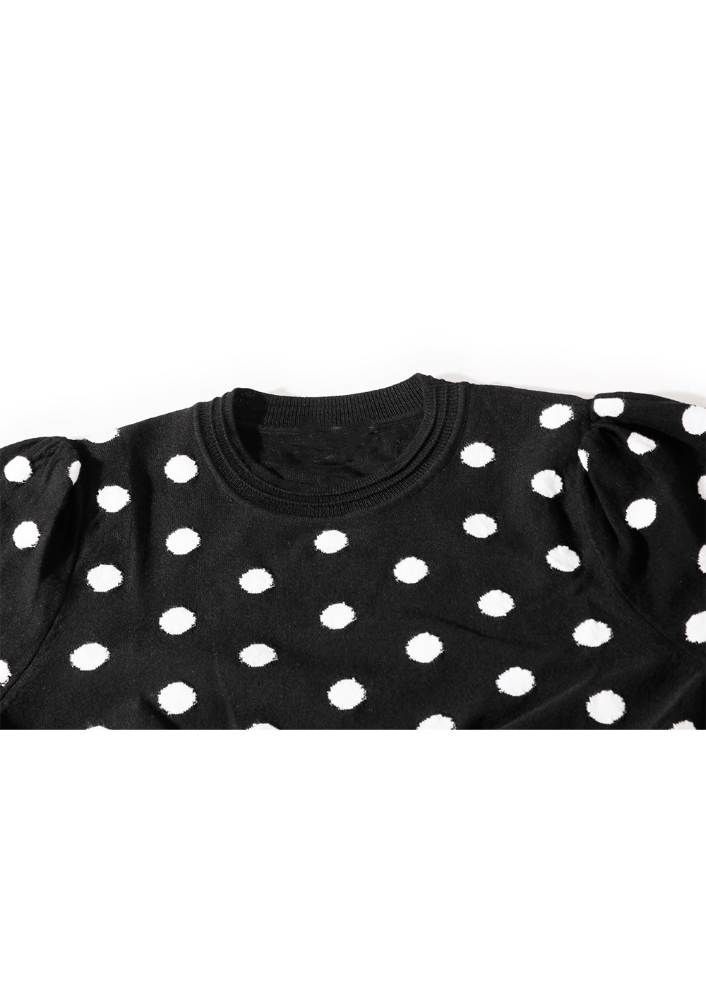 SALAZIA Black-White Colorblock Knit Dresses