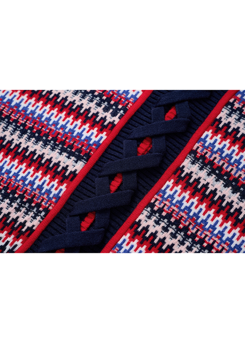 SALAZIA Multi-Color Stripe Viscose Knit Dresses