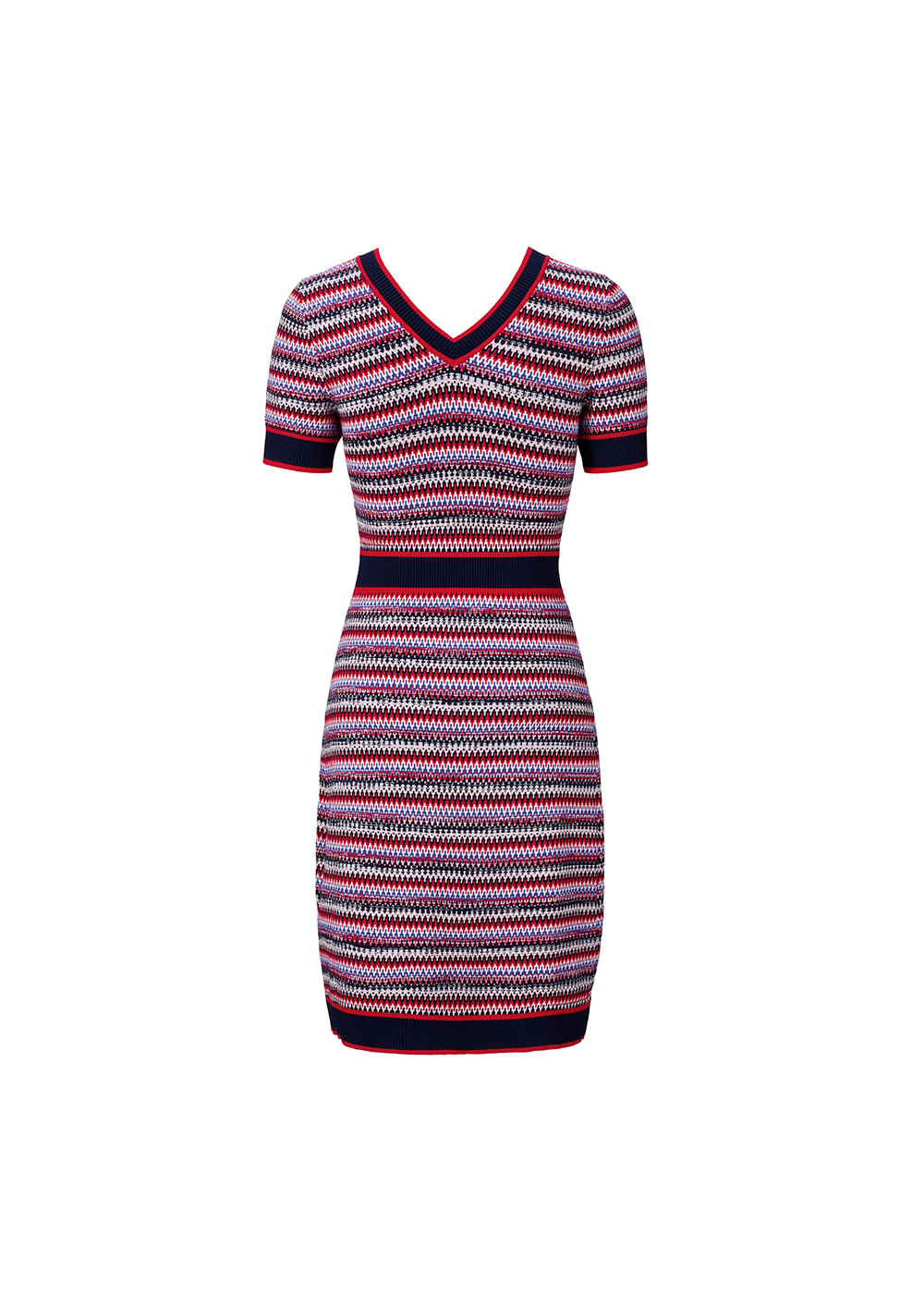 SALAZIA Multi-Color Stripe Viscose Knit Dresses
