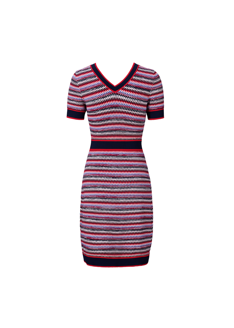 SALAZIA Multi-Color Stripe Viscose Knit Dresses