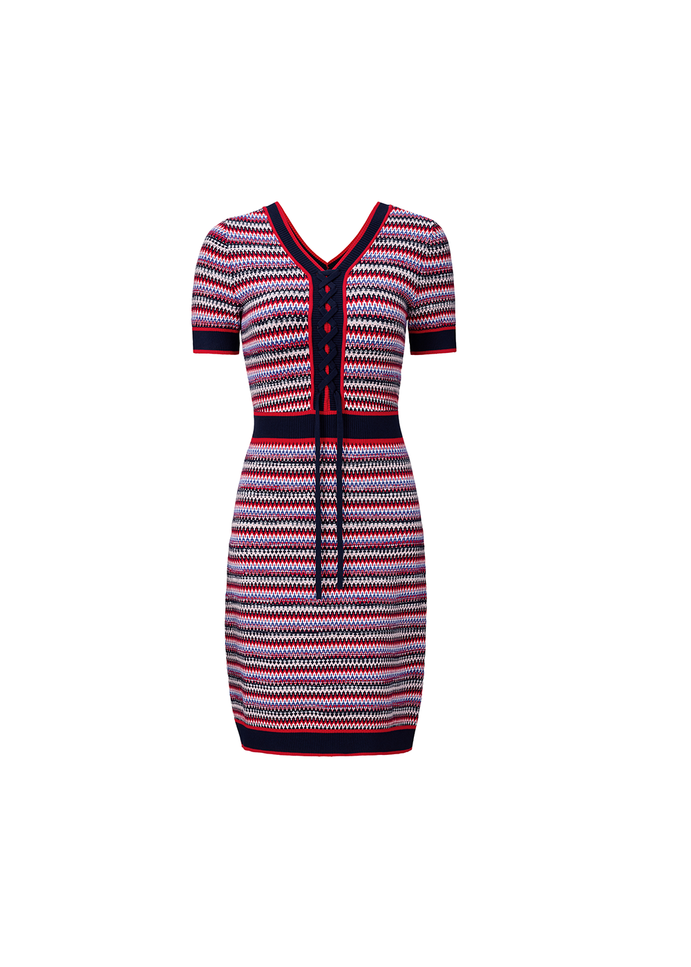 SALAZIA Multi-Color Stripe Viscose Knit Dresses