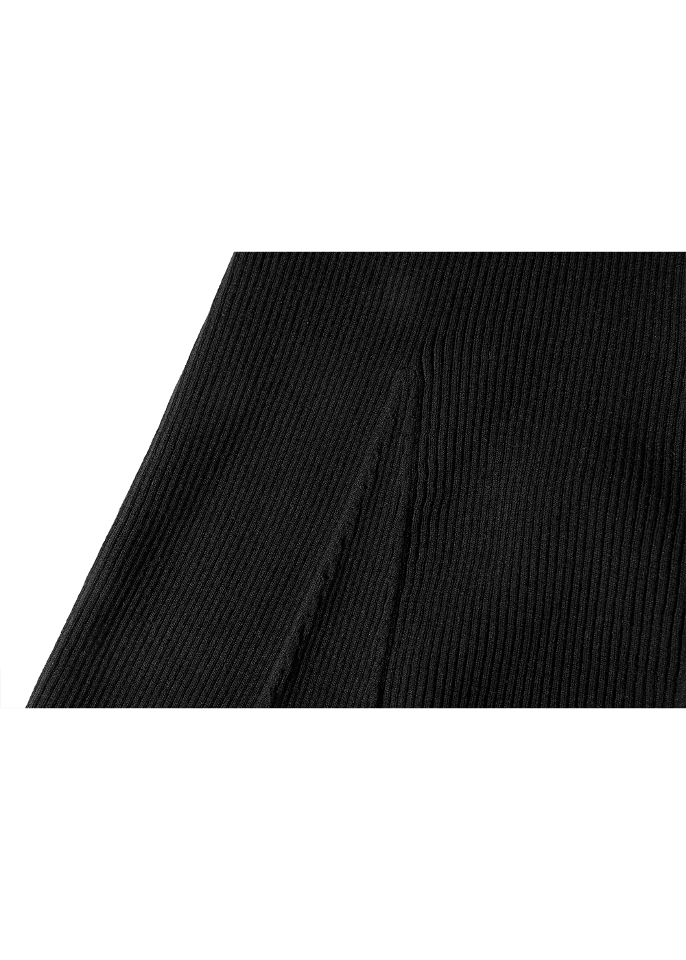 SALAZIA Black Viscose-Polyester Knit Short-Sleeve Dresses