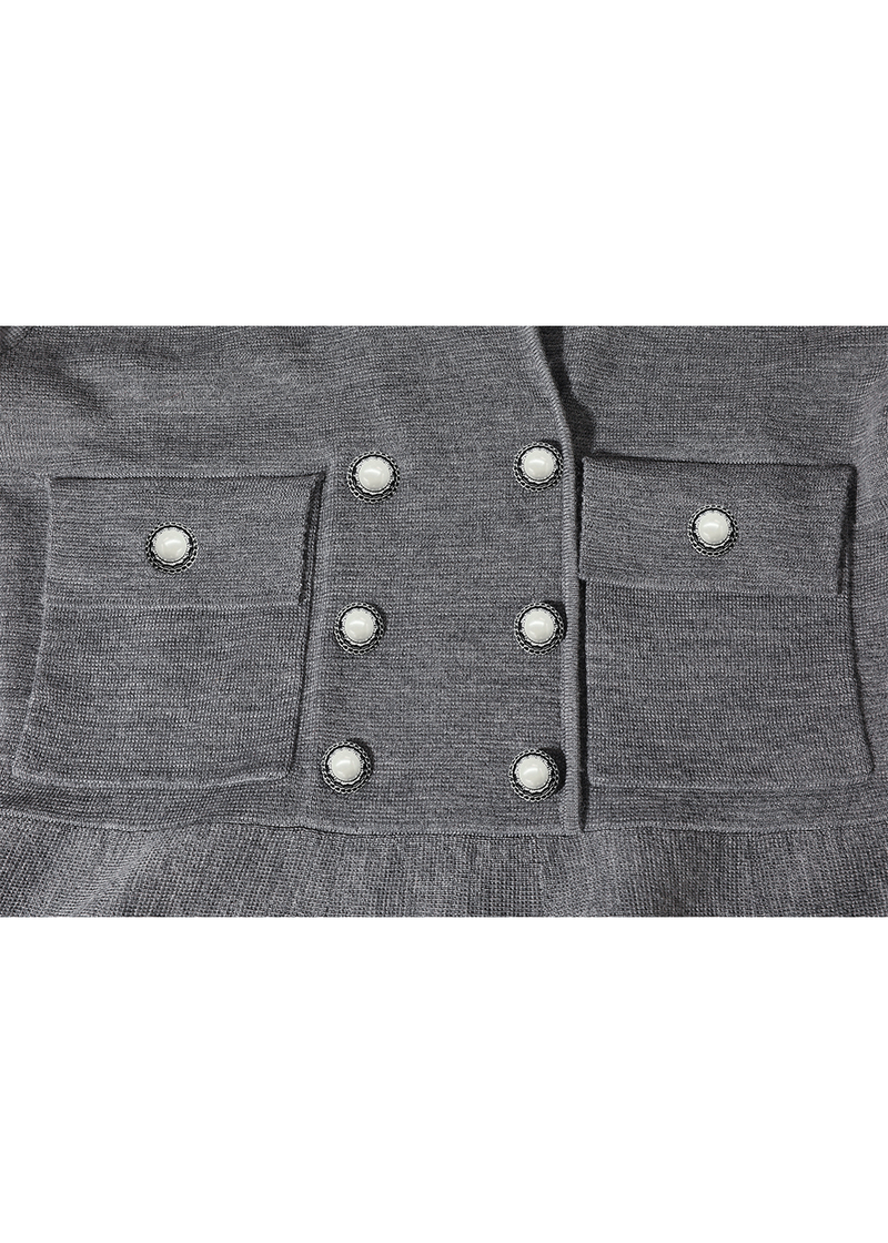 SALAZIA Smoke Gray Wool Knit Dresses