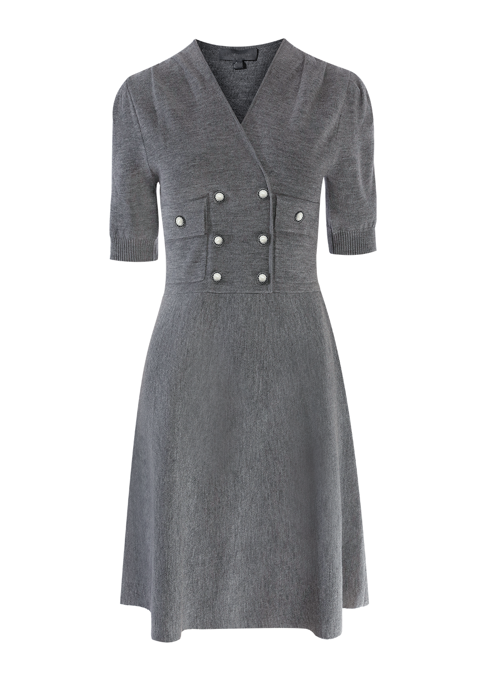 SALAZIA Smoke Gray Wool Knit Dresses