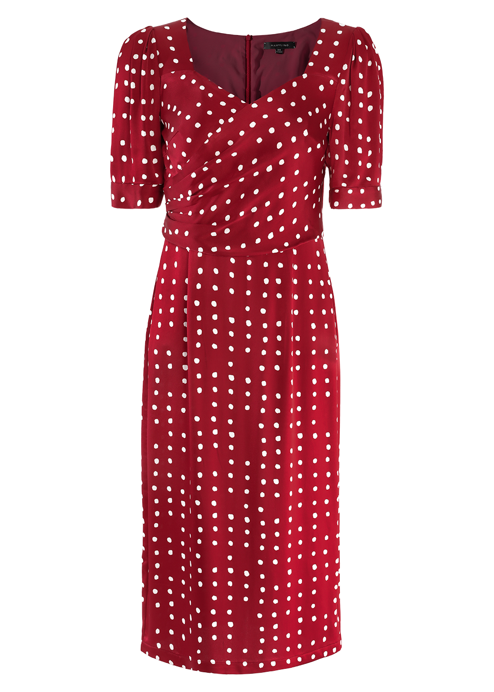 SALAZIA Red Polka Dot Viscose Dresses
