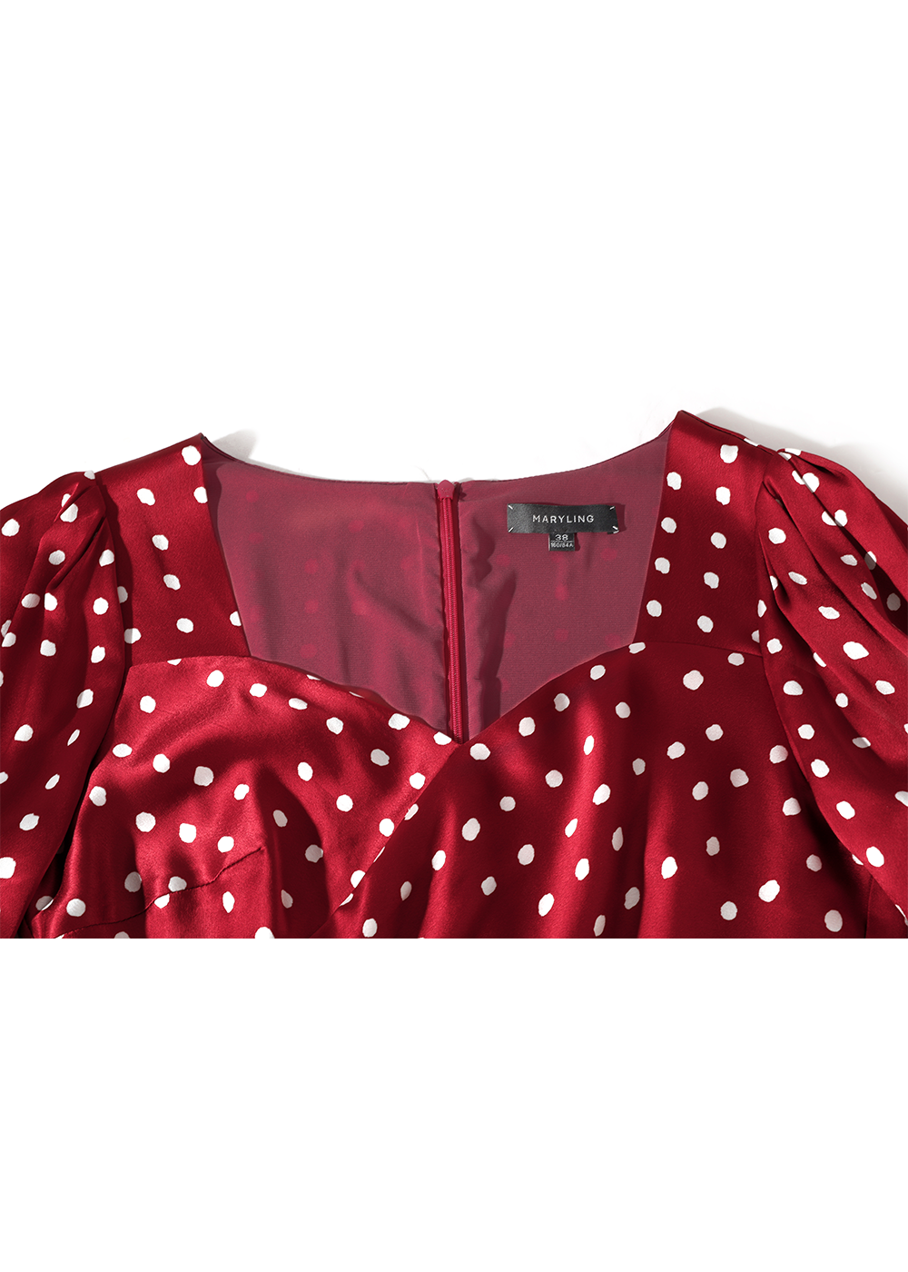 SALAZIA Red Polka Dot Viscose Dresses
