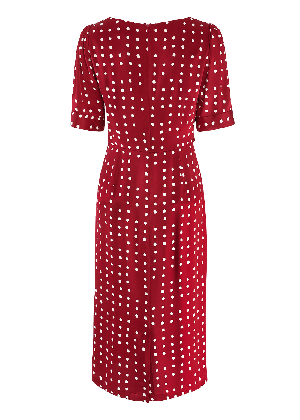 SALAZIA Red Polka Dot Viscose Dresses