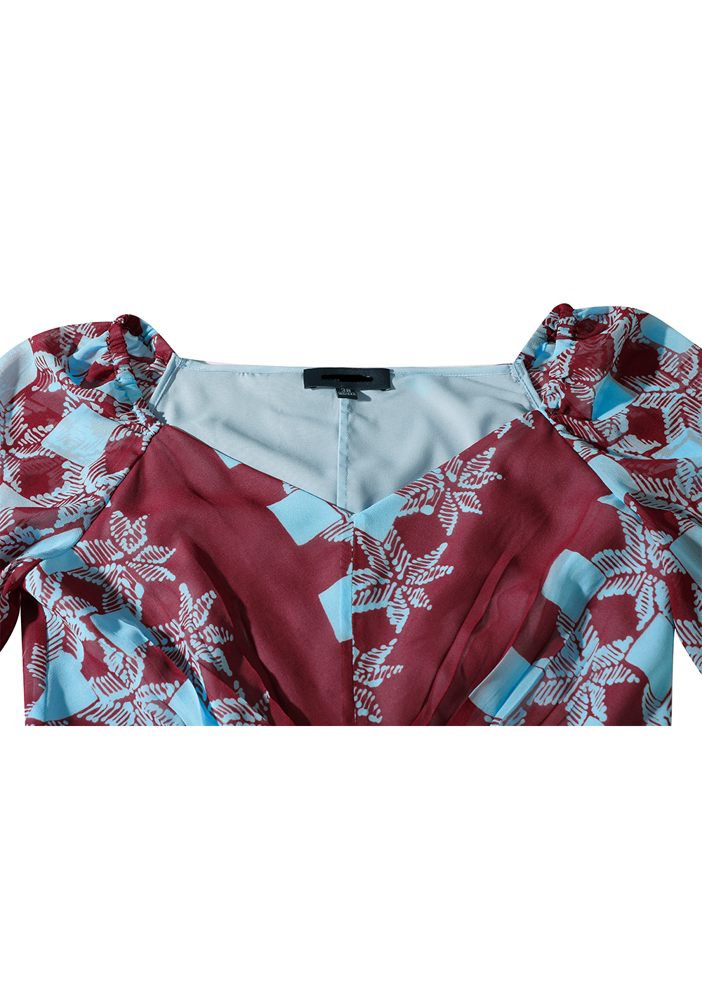 SALAZIA Pink-Blue Deep Red Mosaic Dresses