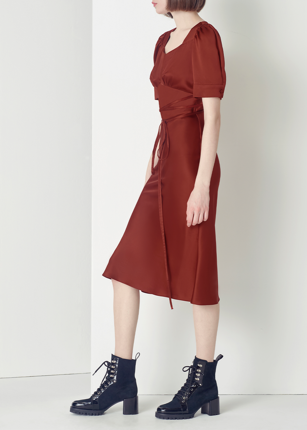 SALAZIA Maple Red Acetate Blend Dresses