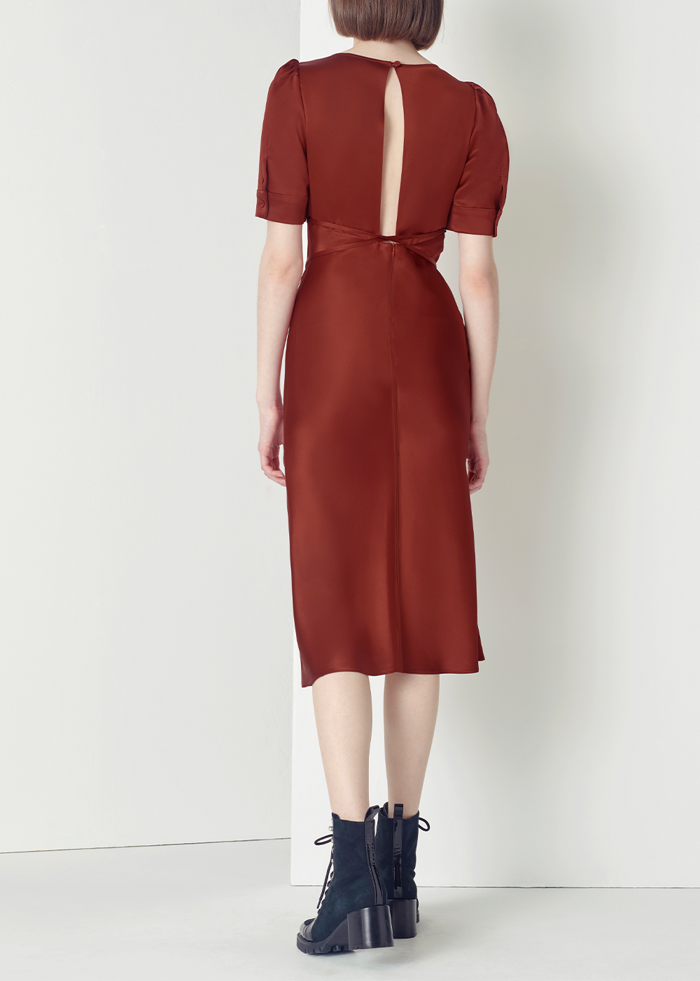 SALAZIA Maple Red Acetate Blend Dresses