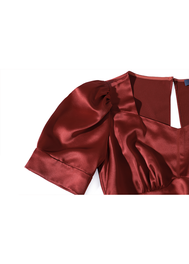 SALAZIA Maple Red Acetate Blend Dresses
