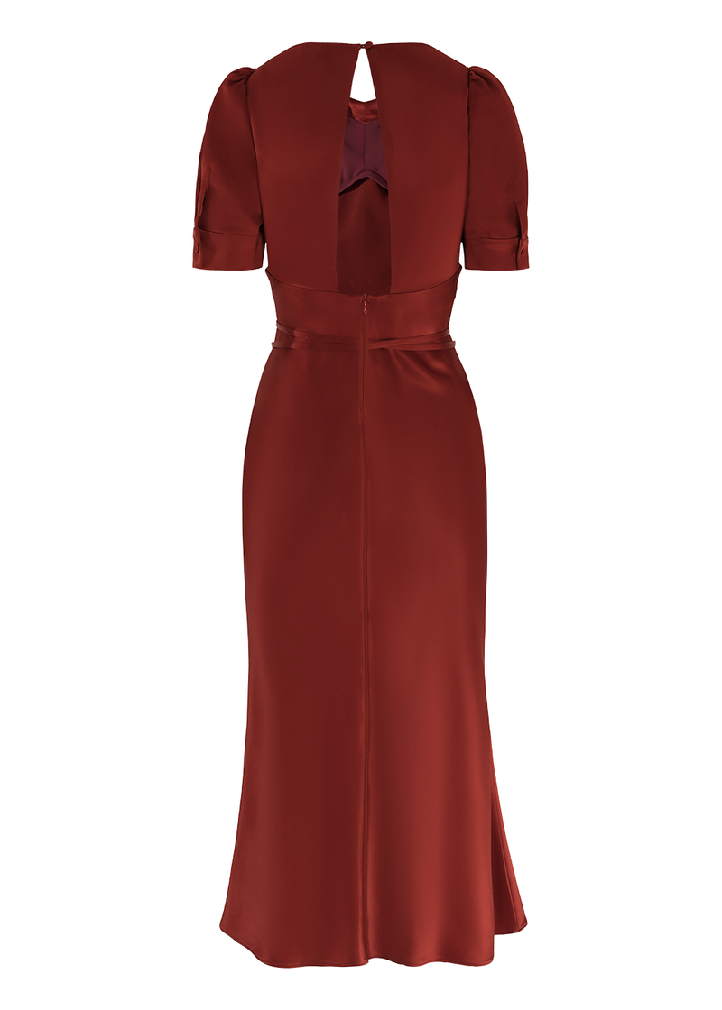 SALAZIA Maple Red Acetate Blend Dresses