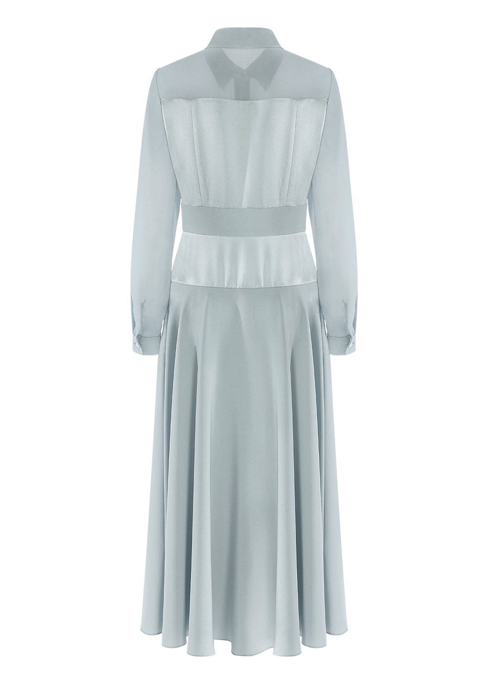 SALAZIA Misty Blue Acrylic-Blend Dresses