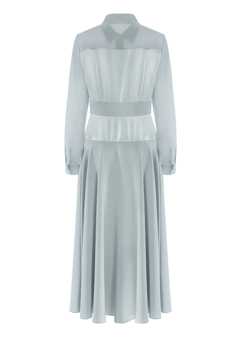 SALAZIA Misty Blue Acrylic-Blend Dresses