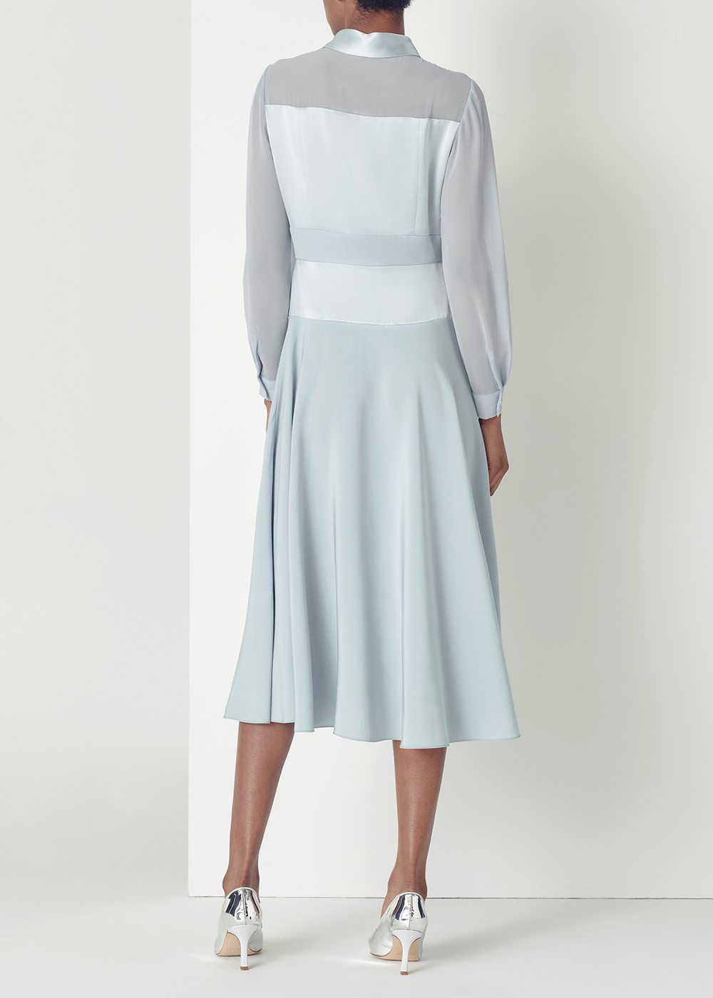 SALAZIA Misty Blue Acrylic-Blend Dresses