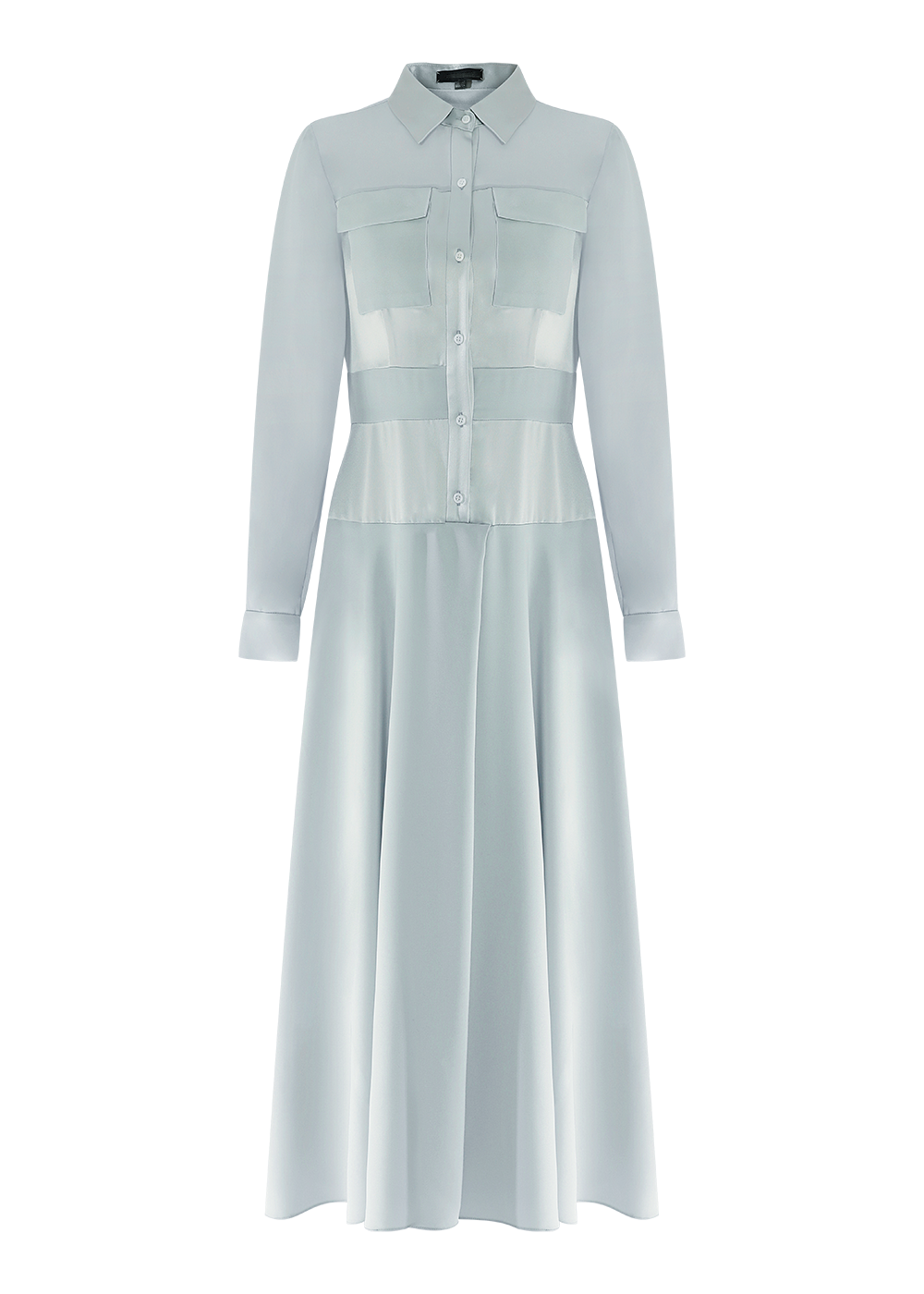 SALAZIA Misty Blue Acrylic-Blend Dresses