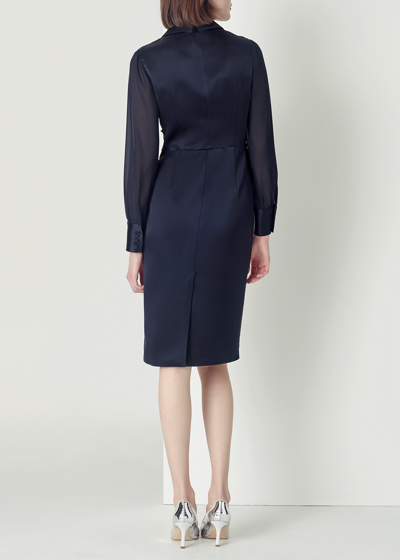 SALAZIA Deep Blue Acrylic Blend Dresses