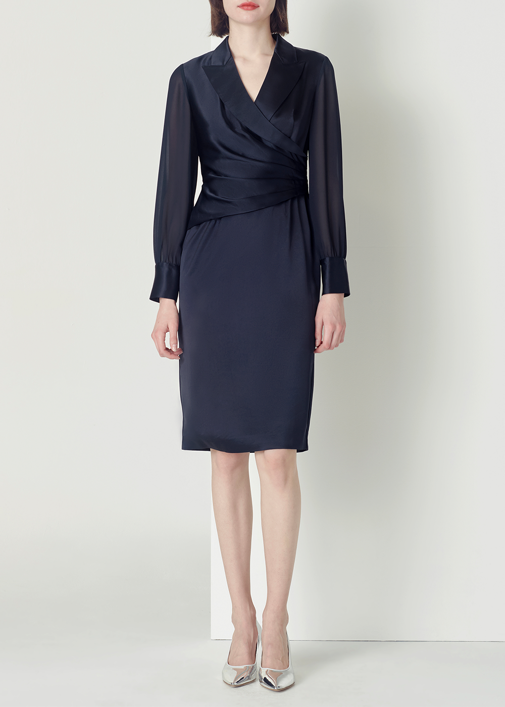 SALAZIA Deep Blue Acrylic Blend Dresses