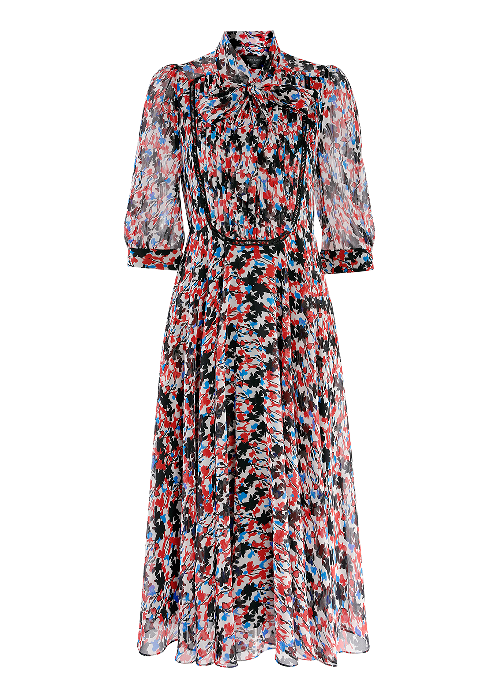 SALAZIA Autumn Leaf Silhouette Long Dresses