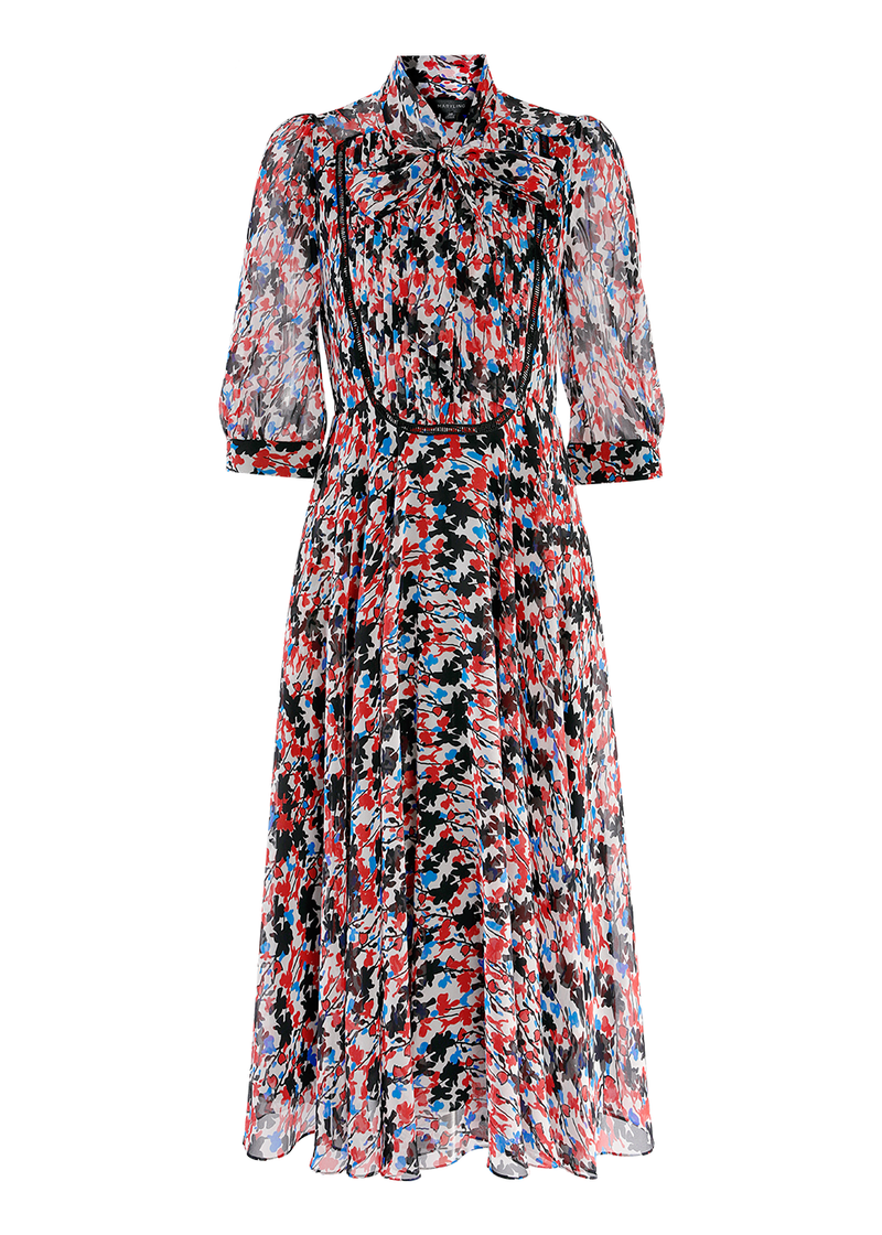 SALAZIA Autumn Leaf Silhouette Long Dresses