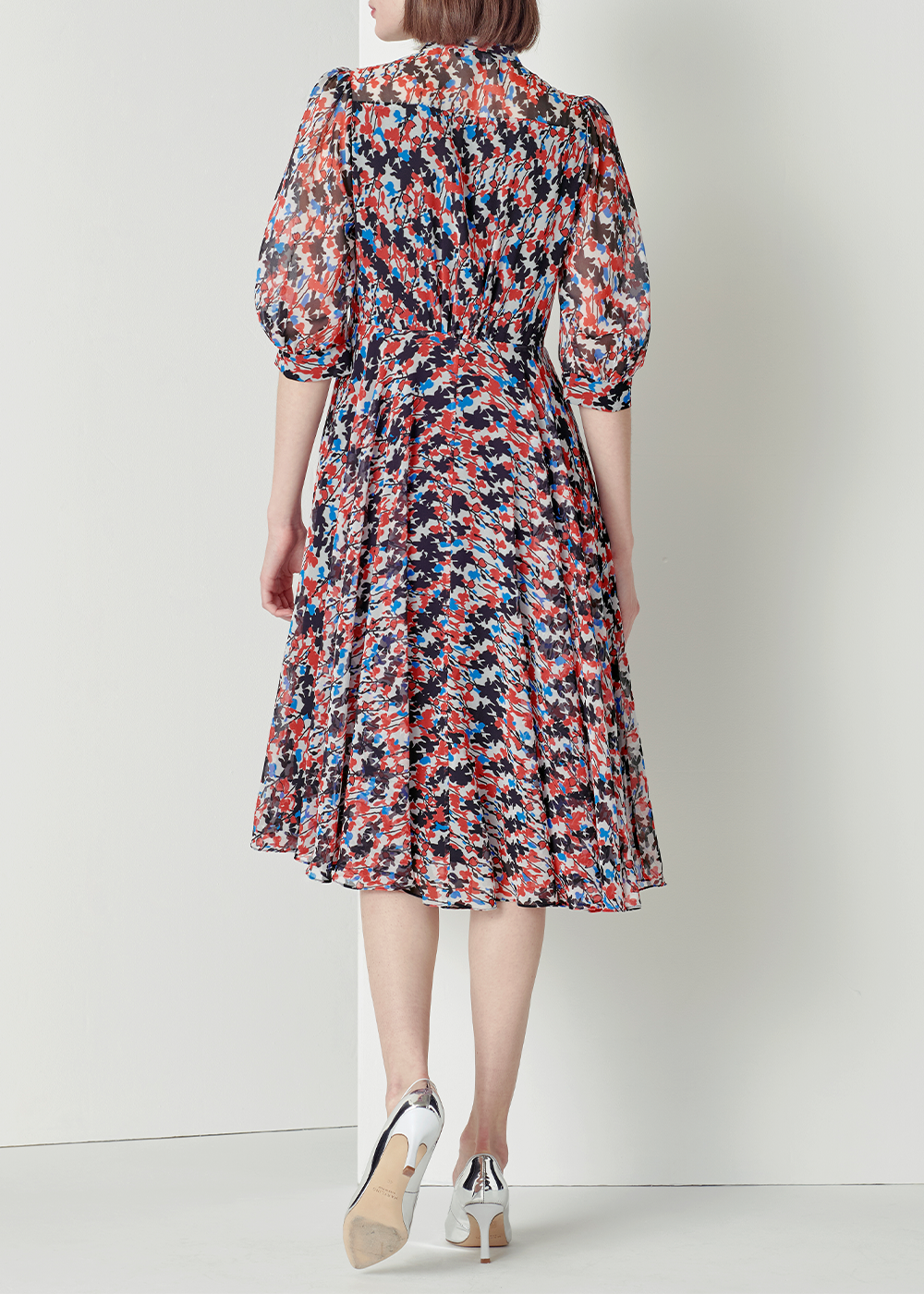 SALAZIA Autumn Leaf Silhouette Long Dresses