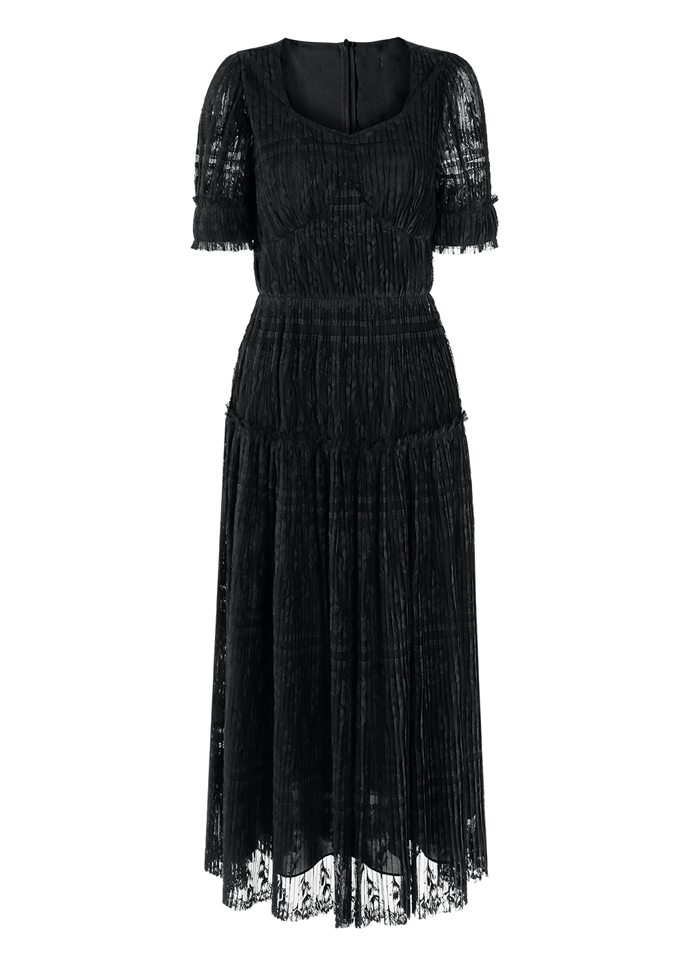 SALAZIA Black Short-Sleeve Dresses